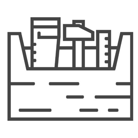 Toolbox line icon on white backgroundのイラスト素材