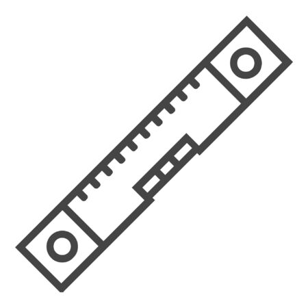 Carpentry level line icon on white backgroundのイラスト素材