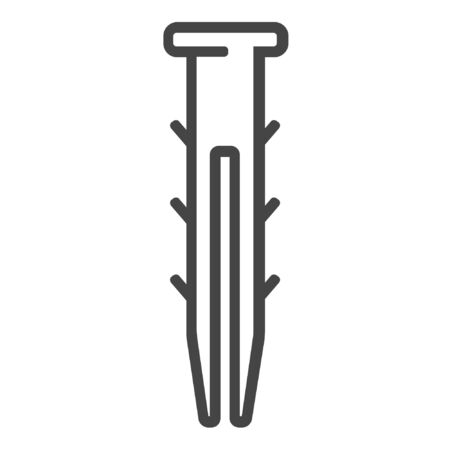 Carpentry construction dowel line icon on white backgroundのイラスト素材