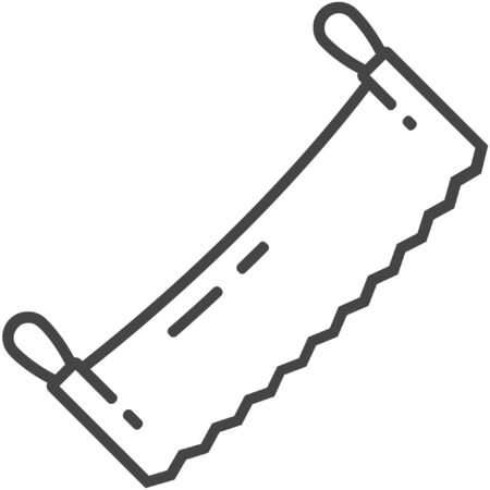 Saw for two hand line icon on white backgroundのイラスト素材