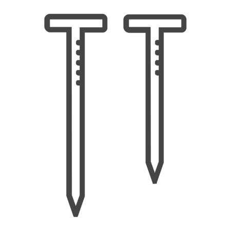 Line screw icon on white backgroundのイラスト素材