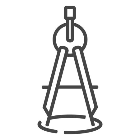 line carpentry compass woodwork icon on white backgroundのイラスト素材