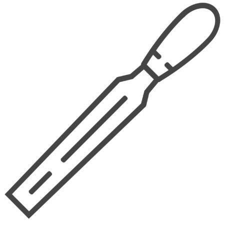 Carpentry file line icon on white backgroundのイラスト素材