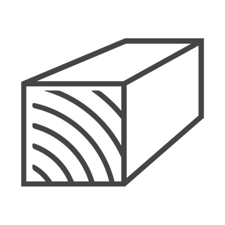 wood log line icon on white backgroundのイラスト素材