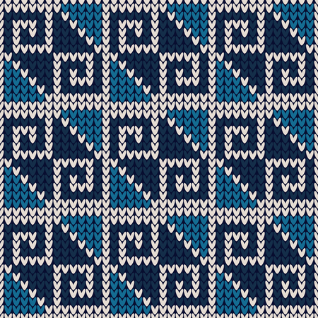 Knitted seamless pattern.のイラスト素材