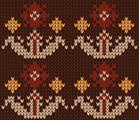 Knitted seamless pattern. isolated on plain backgroundのイラスト素材