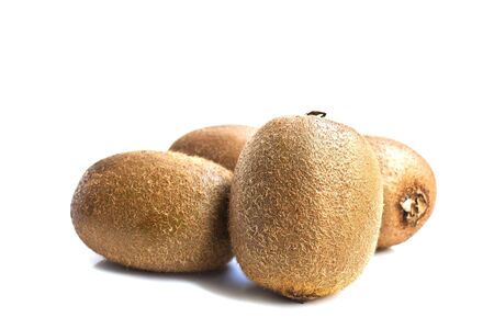 kiwi fruit on a white background の写真素材
