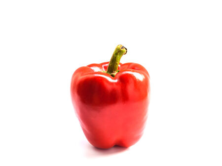 Red capsicum isolated on white background の写真素材