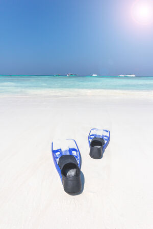 Beautiful beach and tropical sea,sun shine の写真素材