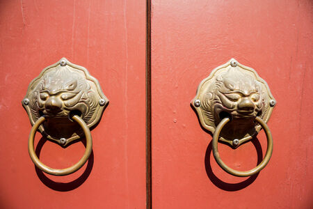 Old chinese doorの写真素材