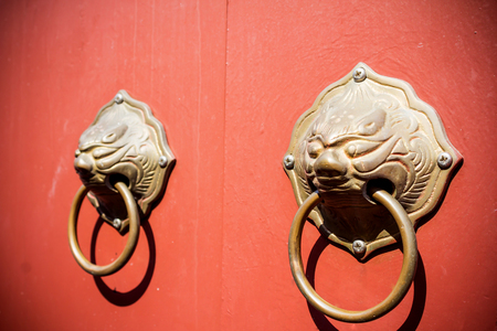 Old chinese doorの写真素材