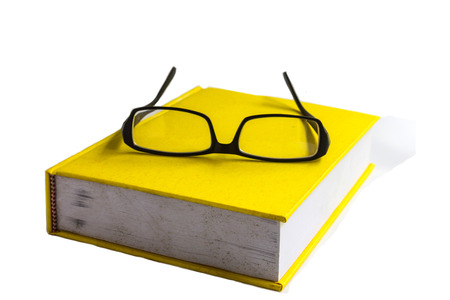 book and glassesの写真素材