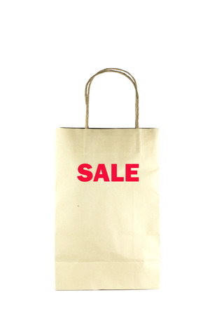 paper shopping bags isolated on whiteの写真素材