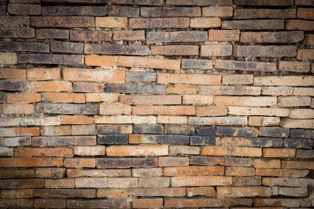 Background of old vintage brick wallの写真素材