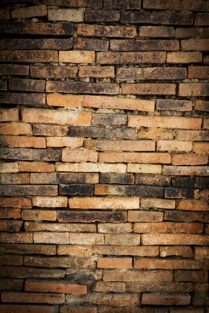Background of old vintage brick wallの写真素材