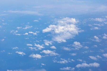 clouds. view from the window of an airplane flying in the clouds