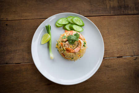 Shrimp fried riceの写真素材