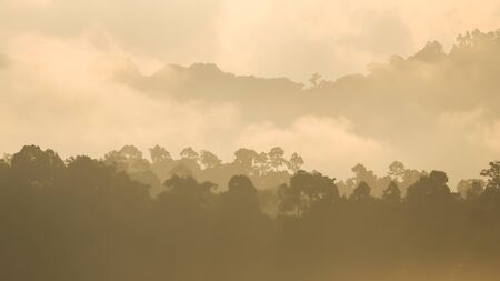 Rainy mountain in Southern of Thailand