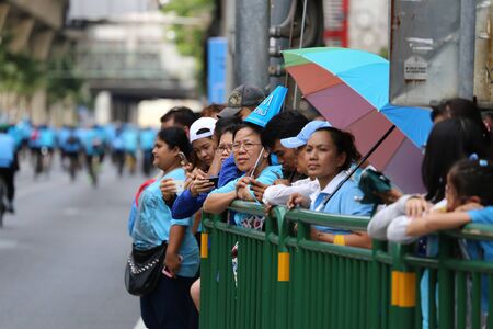 Bangkok, Thailand - 16 August 2015: Bike for Mom, event set by Thai Government to cerebrate birthday of Queen Sirikit. It is a bike cycling in every provinces in Thailand on 16 August 2015.のeditorial素材