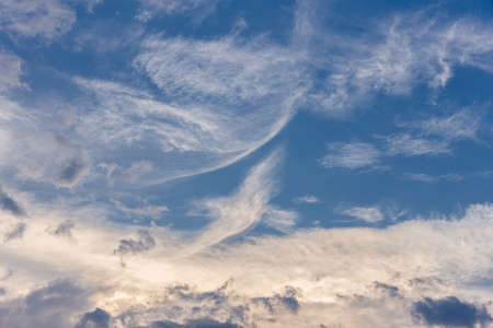 Abstract natural scene of floating clouds on blue sky.の写真素材