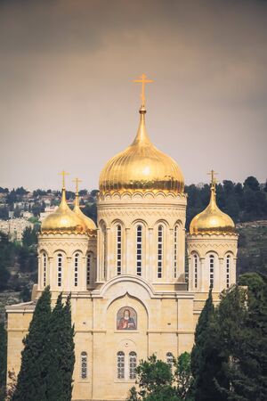 Russian Orthodox Gorny convent monastery, Ein-Karem, Israelの写真素材