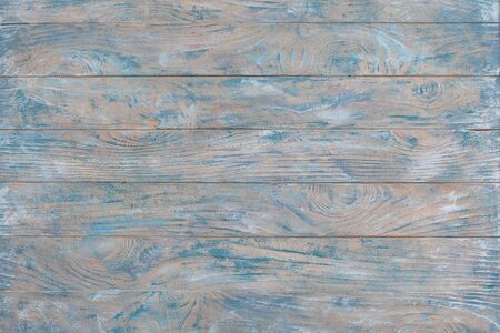 Turquoise blue beige sea colored old vintage wood with boards, Shabby chic France Provence styleの写真素材
