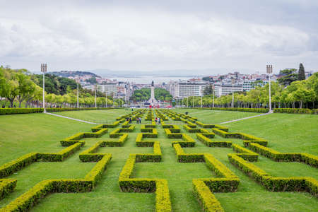 Lisbon, Portugal, May 04, 2020 - Edward VII Park of the United Kingdom (Parque Eduardo VII), selective focusのeditorial素材
