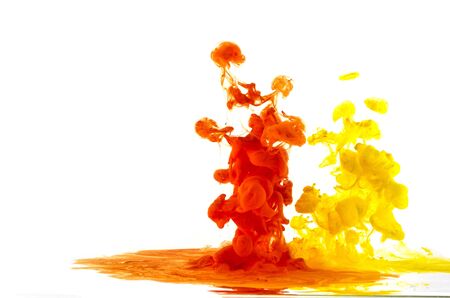 Abstraction from the movement of non-ferrous liquid drops の写真素材
