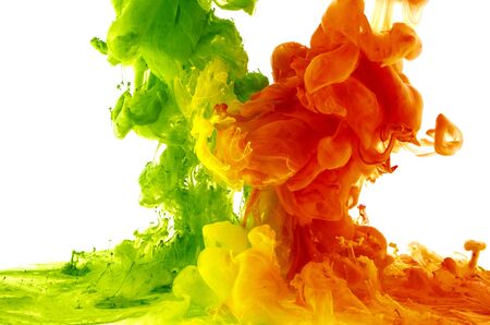 Abstraction from the movement of non-ferrous liquid drops の写真素材