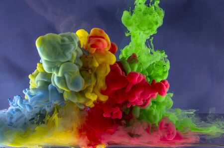 Abstraction from the movement of non-ferrous liquid drops の写真素材