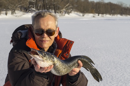 winter fishing の写真素材