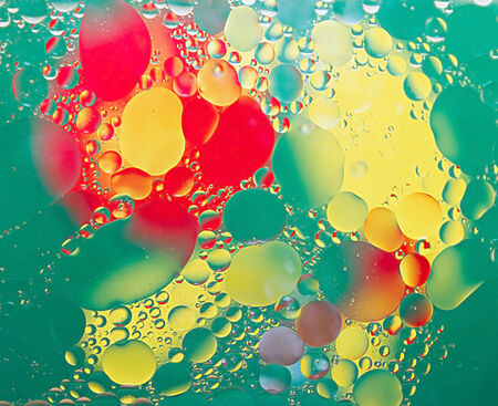 Circles and bubbles on a colorful backgroundの写真素材