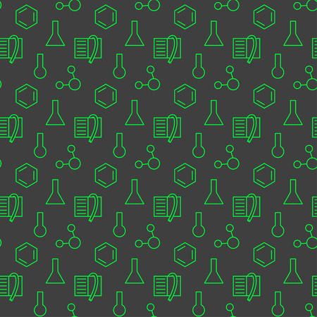 Chemistry theme seamless patternのイラスト素材