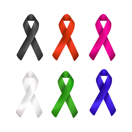 Set of vector Awareness Ribbonsのイラスト素材