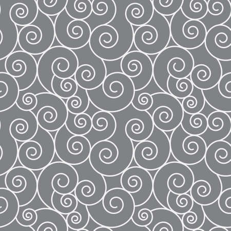 Vector seamless pattern with curly lines