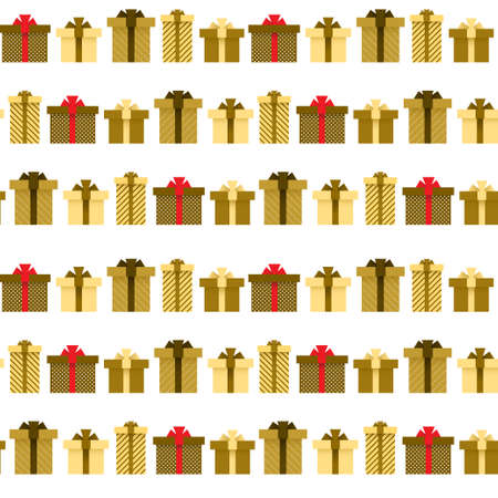 Vector seamless pattern with presents or giftsのイラスト素材