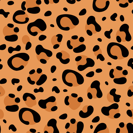 Vector leopard animal seamless pattern.のイラスト素材