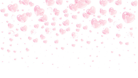 Romantic valentine day background with pink hearts. Vector illustration.のイラスト素材