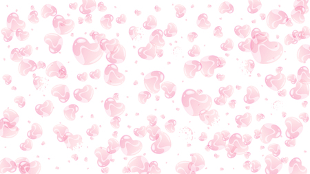Romantic valentine day background with pink hearts. Vector illustration.のイラスト素材