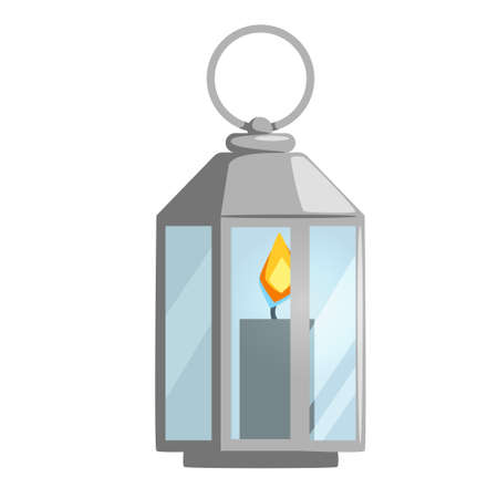 Vector cartoon stryle illustration of vintage lampのイラスト素材