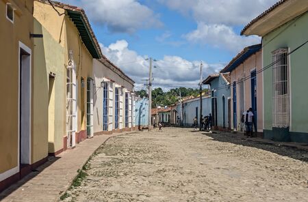Street view of Trinidad, Cubaの写真素材