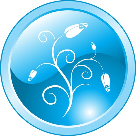 Floral color buttonのイラスト素材