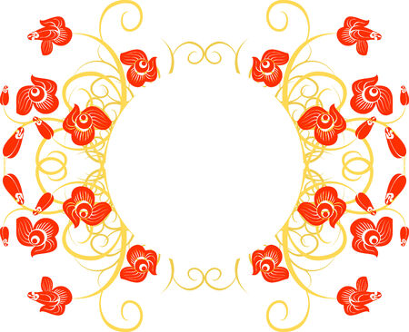 Design floral frame with rosesのイラスト素材
