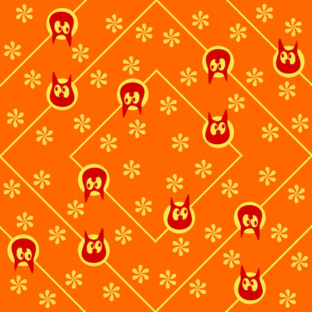 Floral fun seamless patternのイラスト素材