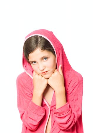 Girl isolated on white for your designの写真素材