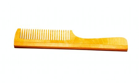 Wooden Hairbrush isolated on white