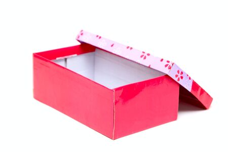 Open Empty box isolated on white