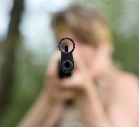 Front sight gun abstract background