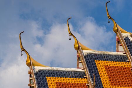 Traditional temple roof decoration, Thailand