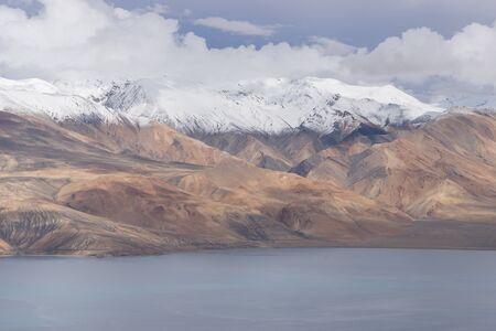 Landscape of Tsomoriri lake, Leh, Indiaの写真素材